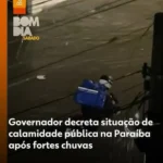 Bairro residencial em João Pessoa, Paraíba, inundado pelas fortes chuvas.