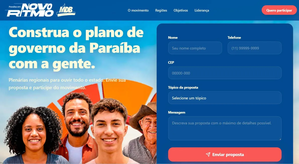 Pessoas participando de oficina de planejamento de governo na Paraíba.