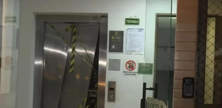 Elevador danificado em condomínio na Paraíba após queda.