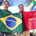 Senador Flávio Bolsonaro em evento junino no Parque do Povo