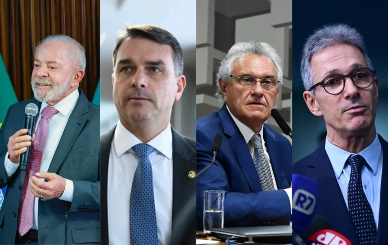 Representação gráfica de pesquisa eleitoral Quaest mostrando Lula com 39% e Flávio Bolsonaro com 33% das intenções de voto.