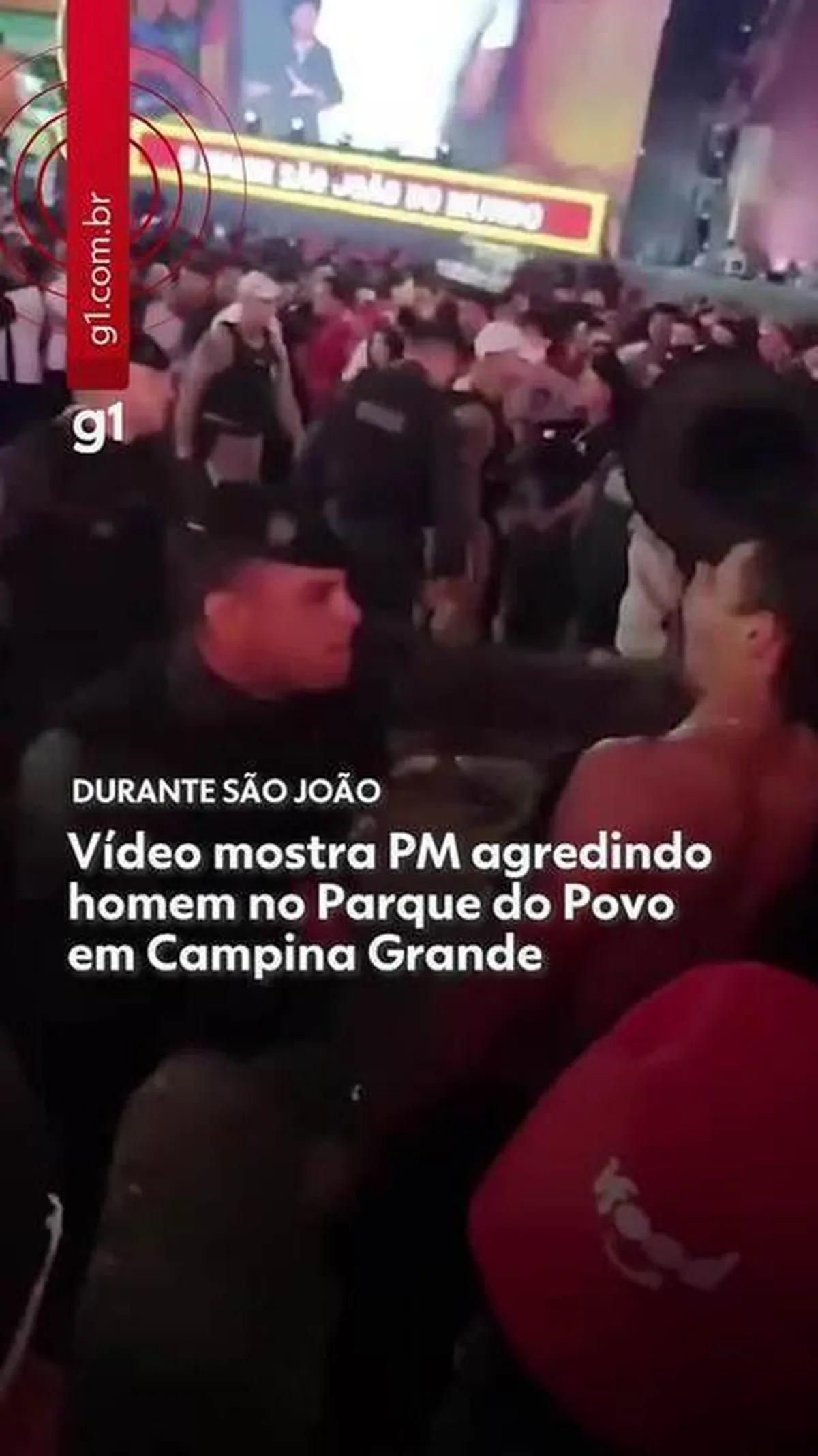Policial militar afastado após agredir homem em festa junina