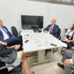 Magistrados do TRE-PB em reunião de alinhamento para julgamento de ações de propaganda eleitoral.