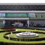 Fachada do Hospital de Trauma Senador Humberto Lucena em João Pessoa.