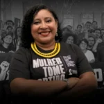 Rosilene Santana, candidata ao Senado pela Paraíba, em um evento político.