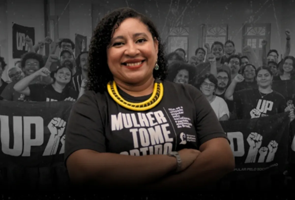 Rosilene Santana, candidata ao Senado pela Paraíba, em um evento político.