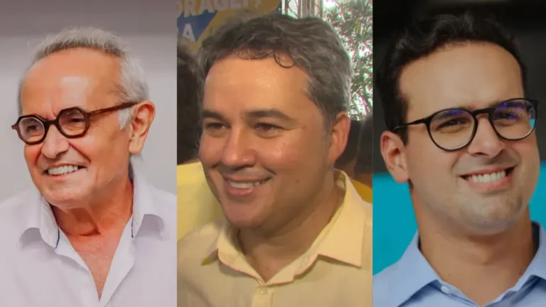 Sala de entrevistas com púlpitos vazios para candidatos ao governo da Paraíba.