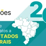 Urna eletrônica exibindo opções de voto para deputado federal em seção eleitoral na Paraíba