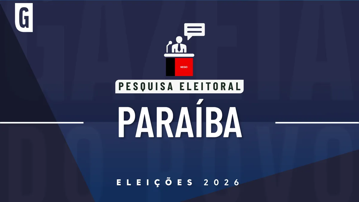 Gráficos de pesquisa eleitoral e mapa estilizado da Paraíba em um ambiente de pesquisa profissional.