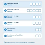 Papel de cola eleitoral para preencher números de candidatos.