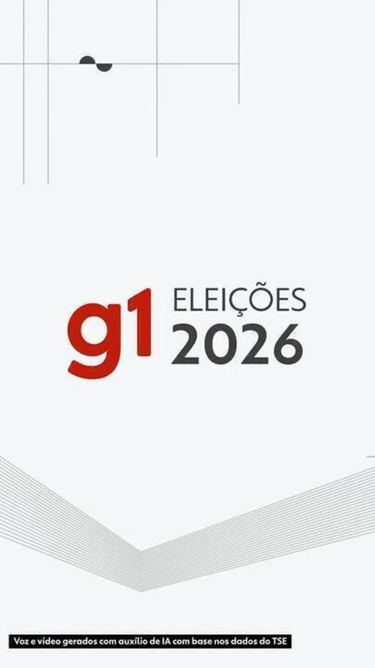 Urna eletrônica exibindo lista de candidatos em uma eleição oficial.
