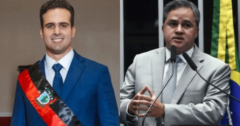 Urna eletrônica em destaque em uma zona eleitoral durante o dia de votação na Paraíba.