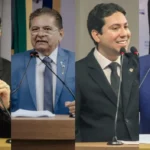 Urna eletrônica durante o processo eleitoral