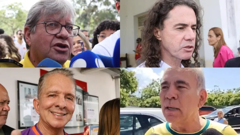 Urna eletrônica durante o processo de apuração das eleições na Paraíba