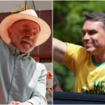 Painel de apuração eletrônica de votos indicando resultados das eleições.