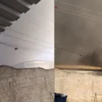Bombeiros combatendo incêndio de grandes proporções em fábrica no Distrito Industrial de João Pessoa
