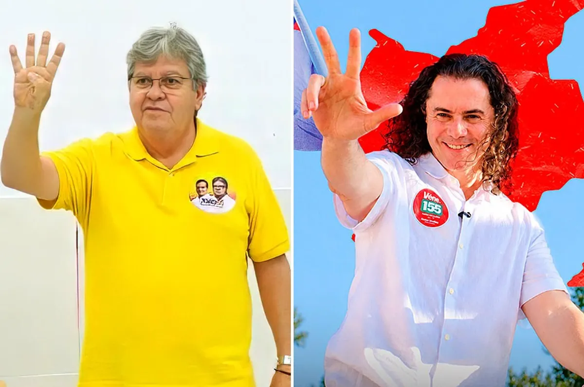 João Azevêdo e Veneziano Vital do Rêgo em momento oficial