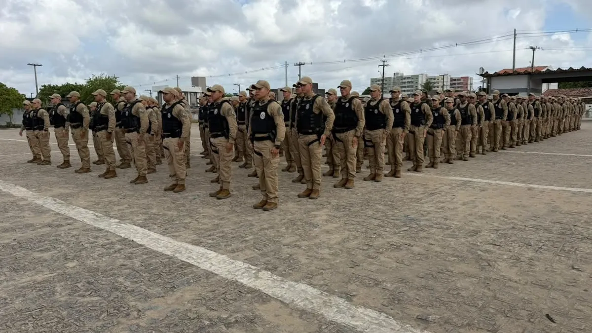 Viatura policial fazendo a segurança de local de votação na Paraíba durante as Eleições 2026